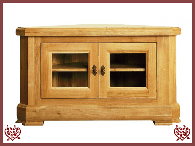 MANOR OAK CORNER TV UNIT – 2 DOORS | Paul Martyn Furniture UK