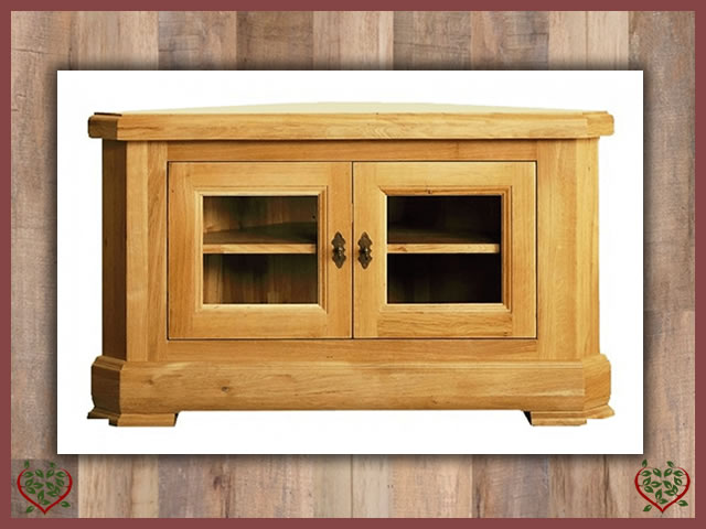 MANOR OAK CORNER TV UNIT – 2 DOORS | Paul Martyn Furniture UK