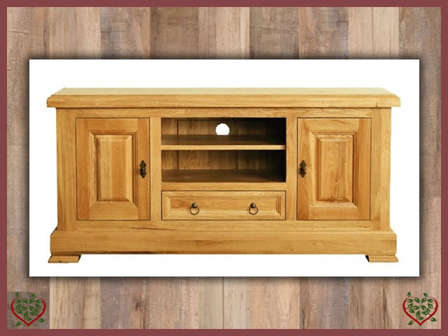 MANOR OAK WIDESCREEN TV CABINET – 2 DOORS/1 DRAWER | Paul Martyn Furniture UK