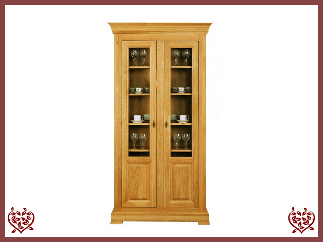 MANOR OAK DISPLAY CABINET – 2 DOORS | Paul Martyn Furniture UK