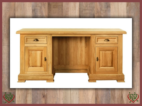 MANOR OAK DESK – 2 DOORS/2 DRAWERS | Paul Martyn Furniture UK