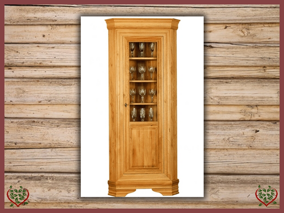 CHANCELLOR CORNER DISPLAY CABINET – 1 DOOR | Paul Martyn Furniture UK