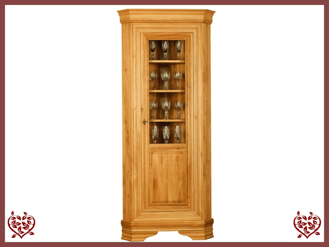 CHANCELLOR CORNER DISPLAY CABINET – 1 DOOR | Paul Martyn Furniture UK