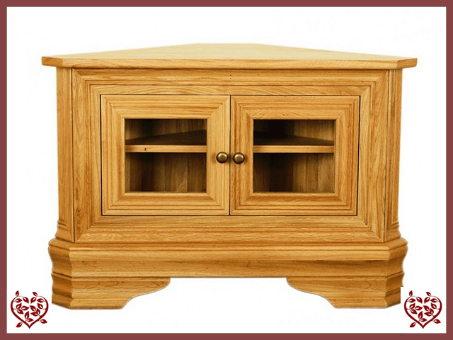 CHANCELLOR OAK CORNER TV UNIT – 2 DOORS | Paul Martyn Furniture UK