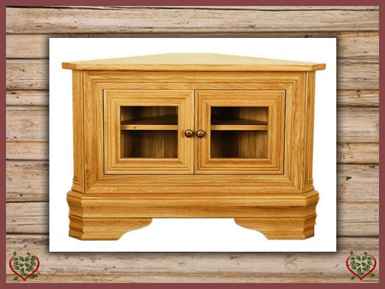 CHANCELLOR OAK CORNER TV UNIT – 2 DOORS | Paul Martyn Furniture UK