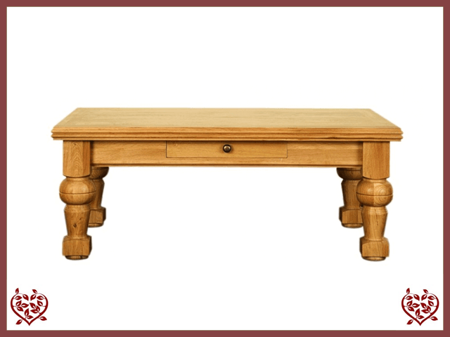 CHANCELLOR OAK COFFEE TABLE, 1 DRAWER | Paul Martyn Furniture UK