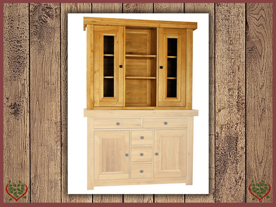 AUBUSSON OAK 2 DOOR DRESSER TOP | Paul Martyn Furniture UK