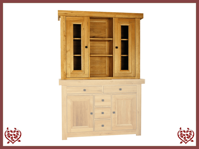 AUBUSSON OAK 2 DOOR DRESSER TOP | Paul Martyn Furniture UK