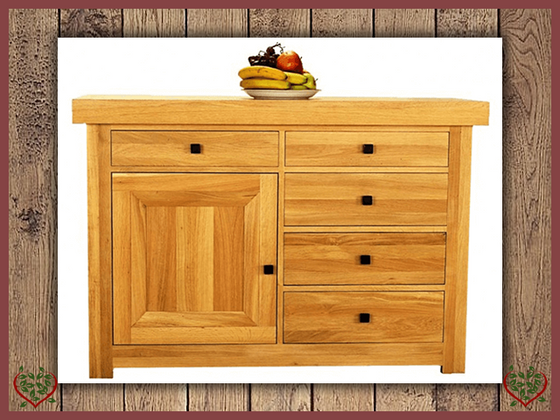 AUBUSSON OAK 1 DOOR 5 DRAWER SIDEBOARD | Paul Martyn Furniture UK