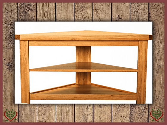 AUBUSSON OAK OPEN CORNER TV UNIT | Paul Martyn Furniture UK