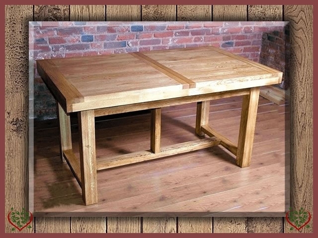 AUBUSSON OAK 1.8M EXTENDING DINING TABLE