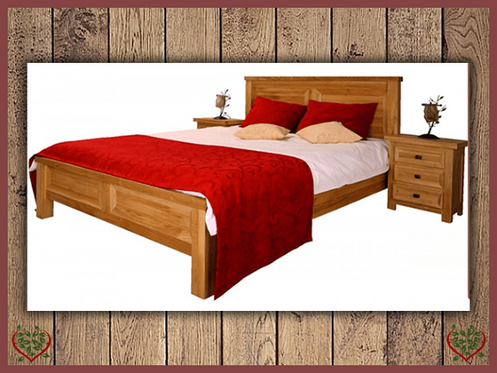 5FT KING SIZE OAK BED (LOW FOOTBOARD) ~ AUBUSSON COLLECTION - Paul Martyn Furniture