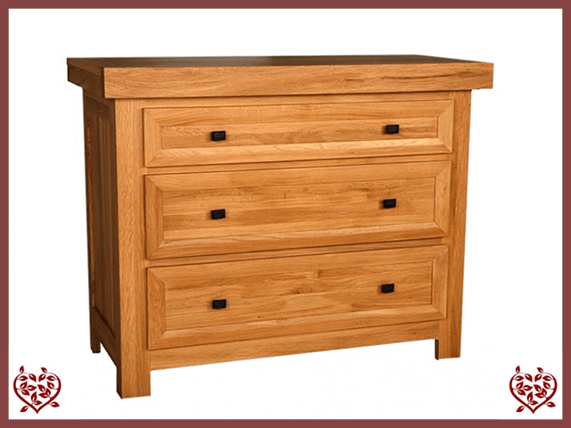 AUBUSSON OAK 3 DRAWER CHEST | Paul Martyn Furniture UK