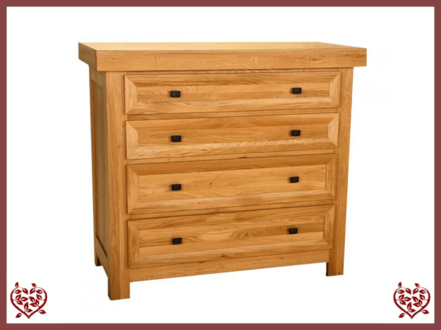 AUBUSSON OAK 4 DRAWER CHEST | Paul Martyn Furniture UK