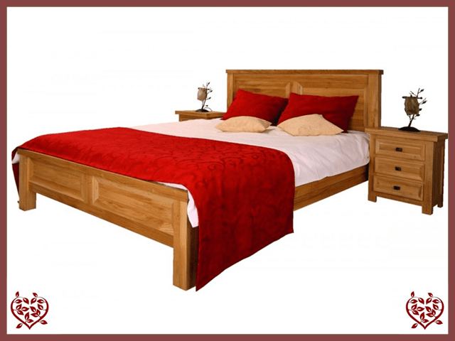 5FT KING SIZE OAK BED (LOW FOOTBOARD) ~ AUBUSSON COLLECTION - Paul Martyn Furniture