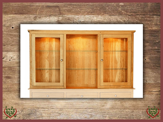 ELEGANCE OAK CABINET TOP ONLY 2 DOORS | Paul Martyn Furniture UK