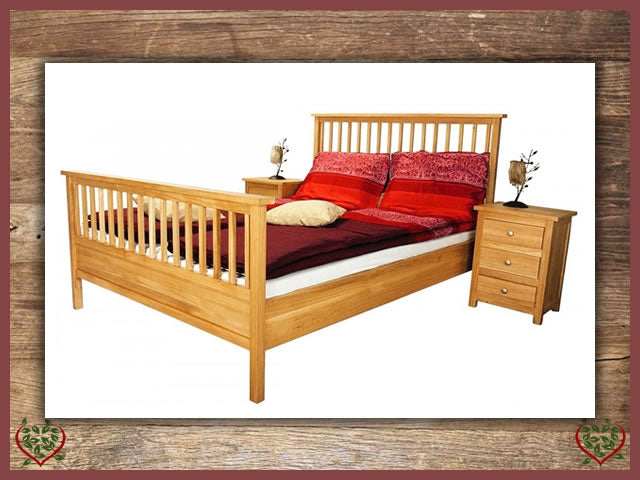 ELEGANCE OAK BED – HIGH FOOTBOARD | Paul Martyn Furniture UK