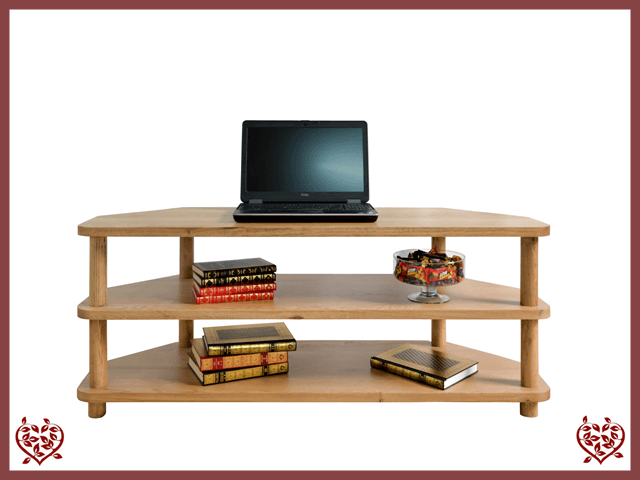 ARTISAN OAK OPEN CORNER TV UNIT | Paul Martyn Furniture UK