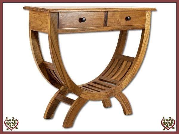 CANTIC WALL TABLE / 2 DRAWERS ~ TEAK COLLECTION