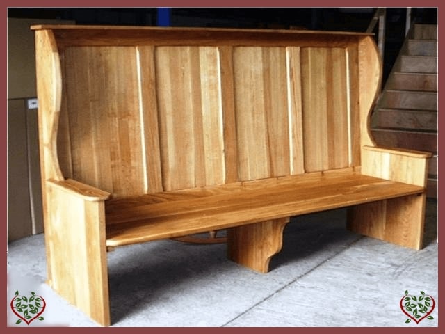 LARGE OAK SETTLE ~ MADE TO MEASURE | Paul Martyn Furniture UK