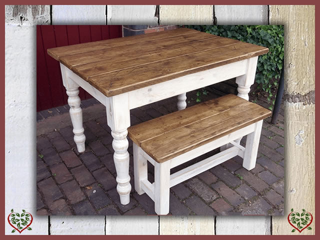 RECLAIMED TIMBER FARMHOUSE TABLE | PAINTED RUSTIQUE - Paul Martyn Furniture