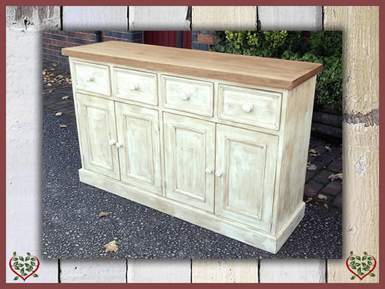 RECLAIMED TIMBER DRESSER BASE | PAINTED RUSTIQUE - Paul Martyn Furniture