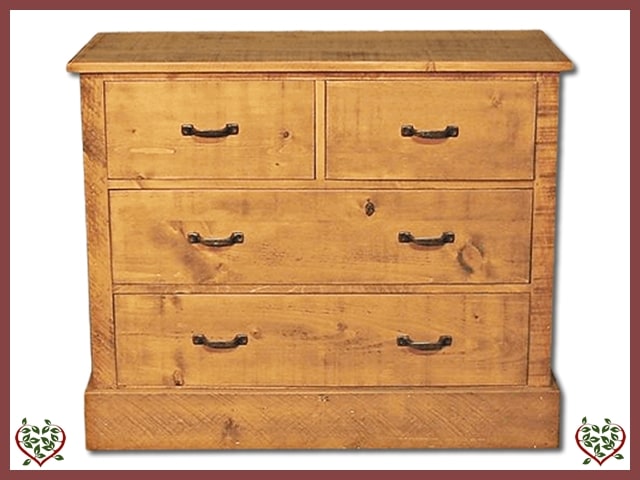 RUSTIQUE 2 OVER 2 CHEST OF DRAWERS | Paul Martyn Furniture UK